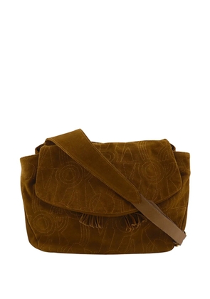 Ferragamo Pre-Owned 1990-2000 Stitched Suede Tassel crossbody bag - Brown