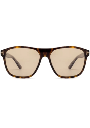 TOM FORD Eyewear square-frame tortoiseshell-effect sunglasses - Brown