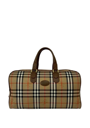 Burberry Pre-Owned 1980-1990 Haymarket Check Canvas travel bag - Neutrals