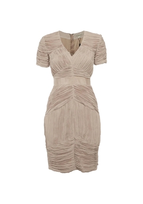 Burberry Pre-Owned plissé pleated mini dress - Neutrals