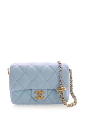 CHANEL Pre-Owned 2021-2026 Mini Quilted Iridescent Caviar My Perfect Flap crossbody bag - Blue