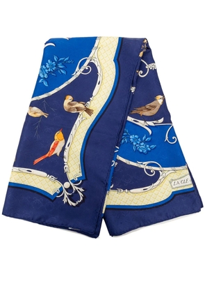 Hermès Pre-Owned 1990-2000 La Cle des Champs Silk Scarf 90 scarves - Blue