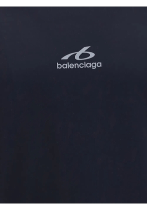 Balenciaga logo-print raglan-sleeve T-shirt - Blue