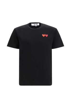 Comme Des Garçons Play double heart-patch T-shirt - Black