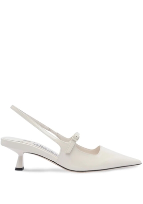 Jimmy Choo buckled slingback pumps - White