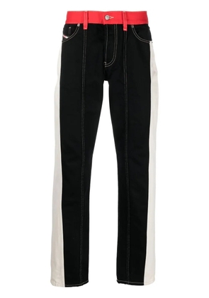 Diesel colour-block straight-leg jeans - Black