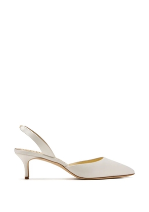 Manolo Blahnik Carolyne Bride pointed-toe slingback pumps - White