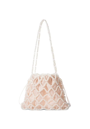 0711 Belle faux-pearl shoulder bag - White