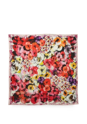Carolina Herrera Vintage floral-print silk scarf - Pink