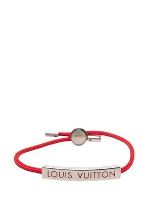 Louis Vuitton Pre-Owned 2020 Nylon and Brass LV Space Bracelet costume bracelet - Red