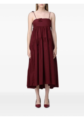 MeimeiJ floral-appliqué tiered midi dress