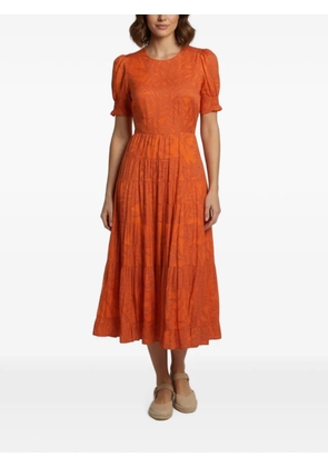 DVF Diane von Furstenberg geometric-print midi dress - Orange
