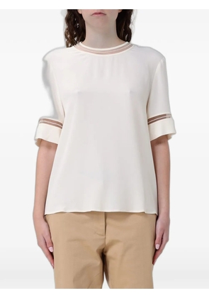 Fabiana Filippi sheer-panelled blouse - Neutrals