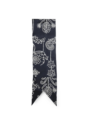 Giorgio Armani embroidered pointed-tip scarf - Blue