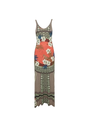 Etro Pre-Owned floral-print maxi dress - Brown