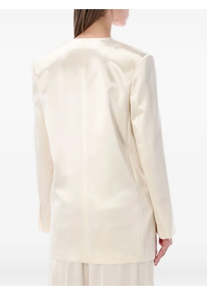Alberta Ferretti double-breasted satin blazer - Neutrals