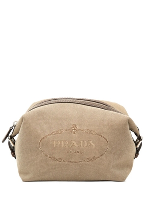 Prada Pre-Owned 2000-2013 Canvas Canapa Logo pouch - Neutrals