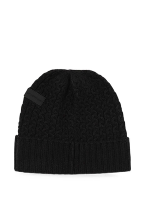 Emporio Armani cable-knit beanie hat - Black