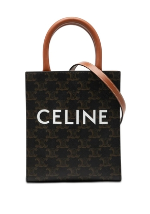 Celine Pre-Owned 2018-2026 Mini Triomphe Coated Canvas Vertical Cabas satchel - Brown