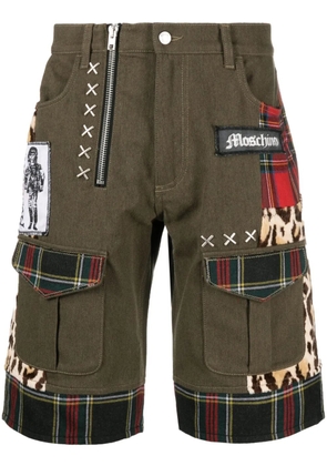 Moschino patchwork-design bermuda shorts - Green