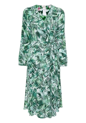 DVF Diane von Furstenberg Leo reversible wrap midi dress - Green