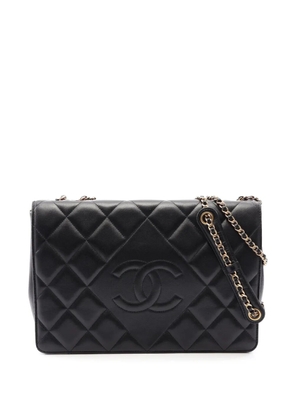 CHANEL Pre-Owned 2014 CC Quilted Lambskin Diamond Full Flap crossbody bag - Black