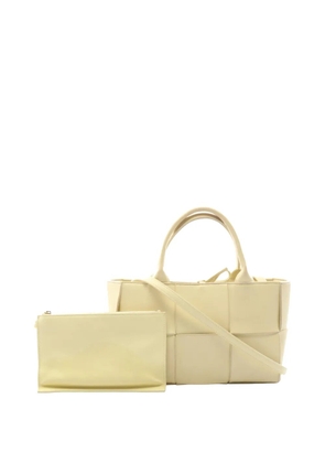 Bottega Veneta Pre-Owned 2012-2026 Mini Lambskin Intreccio Arco Tote satchel - Yellow