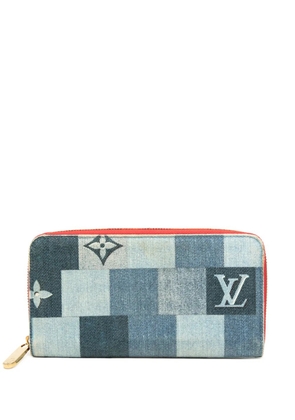 Louis Vuitton Pre-Owned 2020 Monogram Denim Patchwork Zippy Wallet long wallets - Blue