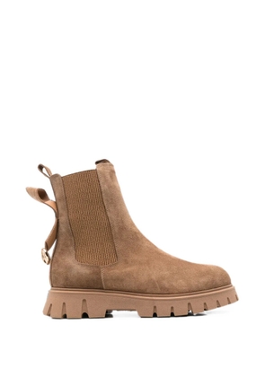 SERGIO MORETTI FIRENZE suede lug-sole boots - Neutrals