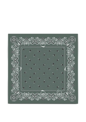 Longchamp French bandana silk scarf 50 - Green