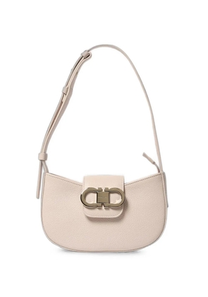 Ferragamo Gabry grained leather shoulder bag - Neutrals