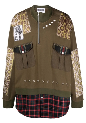 Moschino panelled cotton sweatshirt - Green
