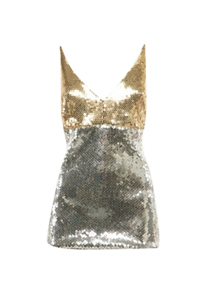 Victoria Beckham sequin-embellished cami blouse - Silver
