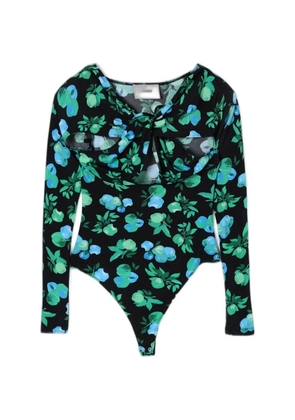 Coperni floral-print cut-out bodysuit - Black