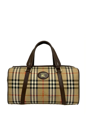 Burberry Pre-Owned 20th Century Haymarket Check Canvas boston bag - Neutrals