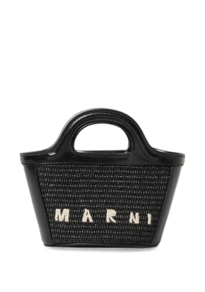Marni Tropicalia leather-trim shoulder bag - Black