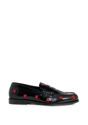 DSQUARED2 maple-leaf loafers - Black