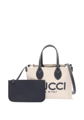 Gucci Pre-Owned 2000-2015 Medium Canvas Logo Tote satchel - Neutrals