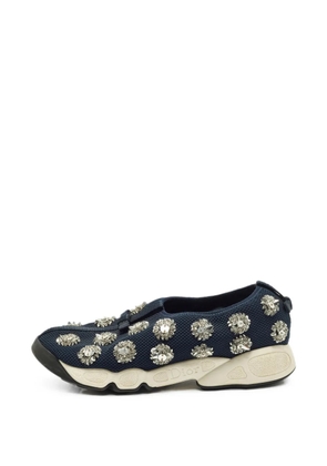 Christian Dior Pre-Owned Fusion embellished sneakers - Blue