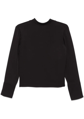 Theory scarf-detail silk blouse - Black