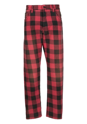Moschino check-pattern tapered trousers