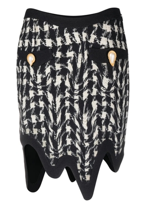 Moschino asymmetric wool miniskirt - Black