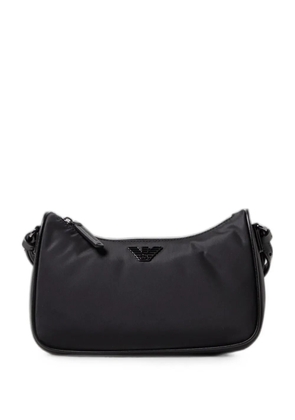 Emporio Armani logo-plaque shoulder bag - Black