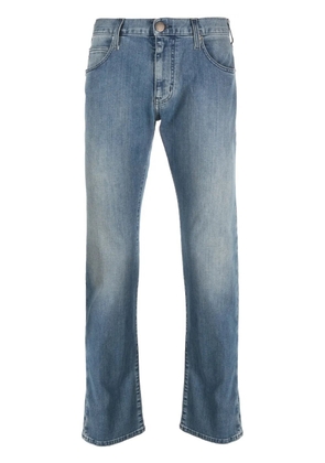 Emporio Armani J45 straight-leg twill jeans - Blue