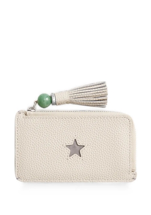 Shanghai Tang Tang star zip-fastening cardholder - White