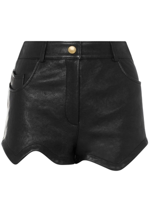 Moschino asymmetric-hem leather mini skirt - Black