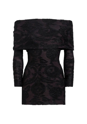 ETRO sweater in chenille jacquard with Paisley foliage motif - Purple