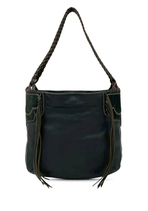 Loewe Pre-Owned 1990-2000 Leather Fringe shoulder bag - Black