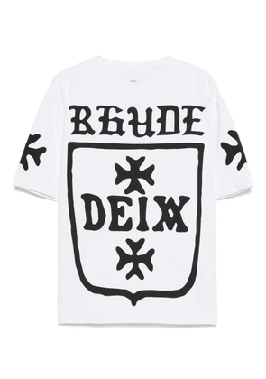 RHUDE crest-print T-shirt - White