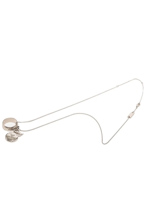 Louis Vuitton Pre-Owned 2020 Brass Monogram Charms Pendant Necklace costume necklace - Silver